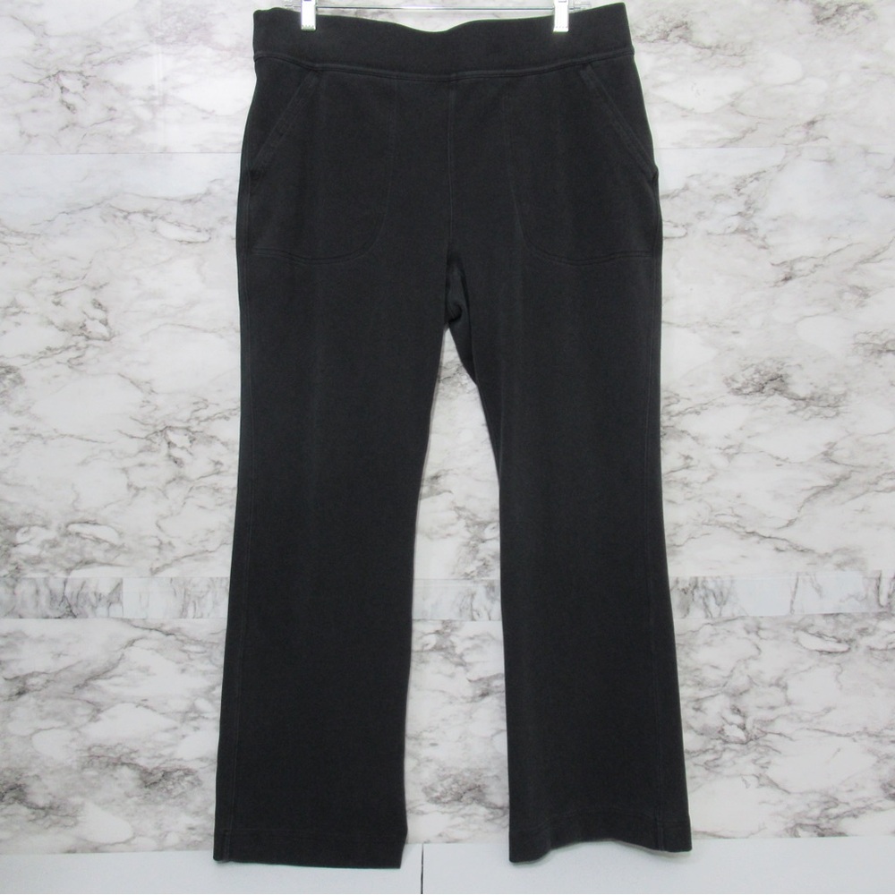 Duluth Trading Co Black NoGA Naturale Cotton Bootcut Pants Size Large X 29